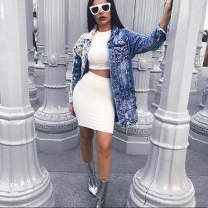 White Fashion Oversized Sunglasses